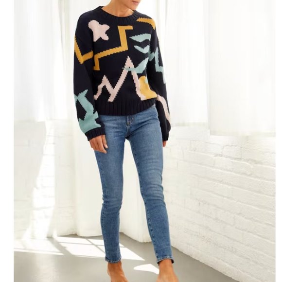Amour Vert Sweaters - Amour Vert Roslyn Organic Cotton Sweater Black Size Medium